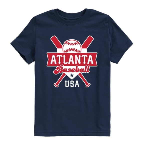 Instant Message - Baseball Atlanta Short Sleeve Graphic T-Shirt