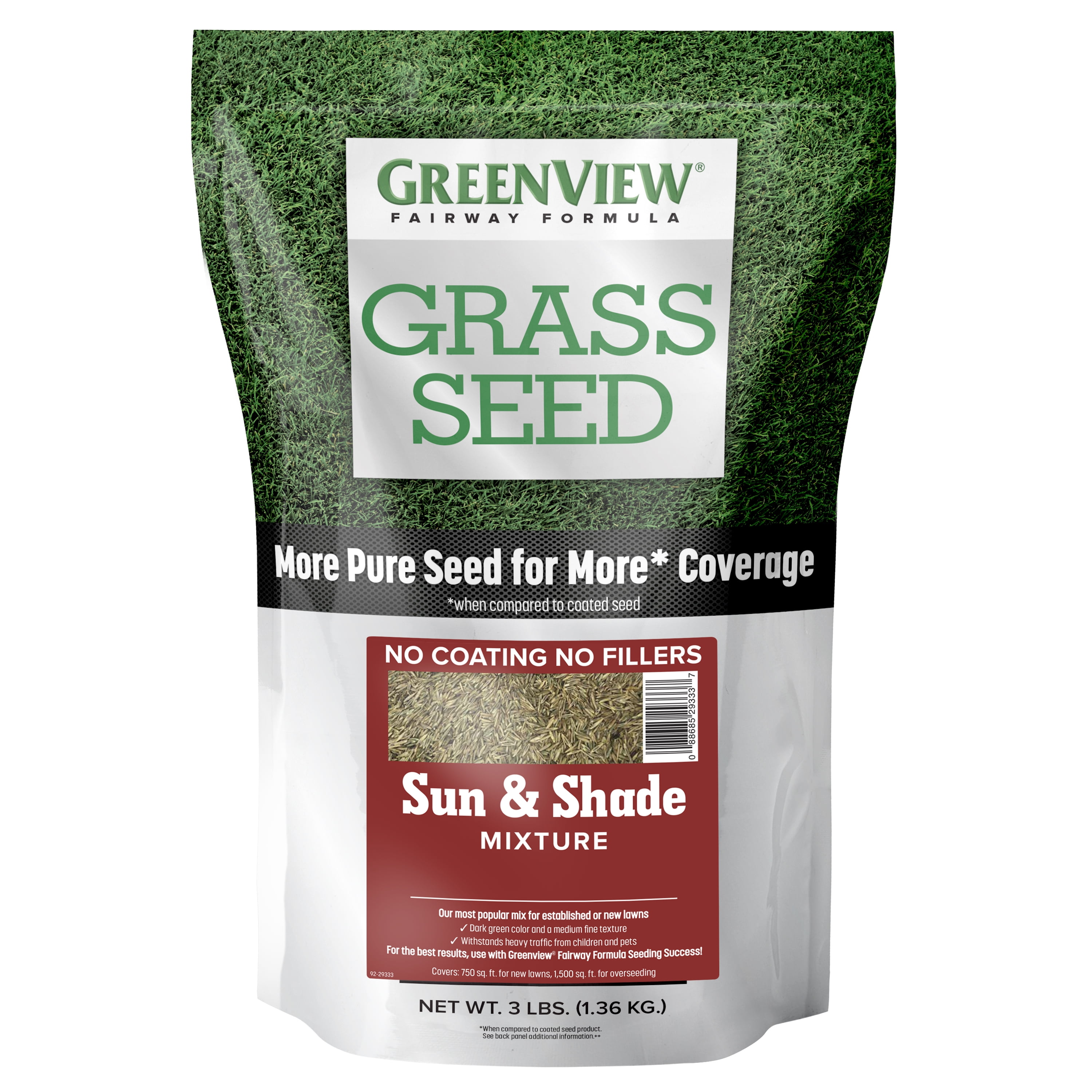 GreenView Fairway Formula Grass Seed Sun & Shade Mixture - 3 lb