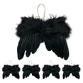 thumbnail image 1 of Alas de ángel de plumas Macarena Negro, 1 of 7