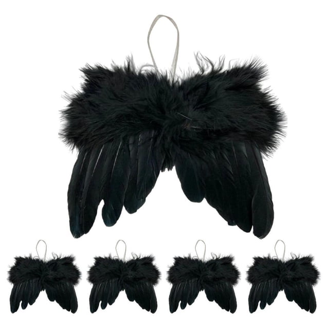 Alas de ángel de plumas Macarena Negro