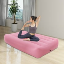PVC Inflatable Bed, Inflatable Bed Modern Pink PVC Post Surgery Recovery Bed with Hole,72*40*17in With Electric Air Pump