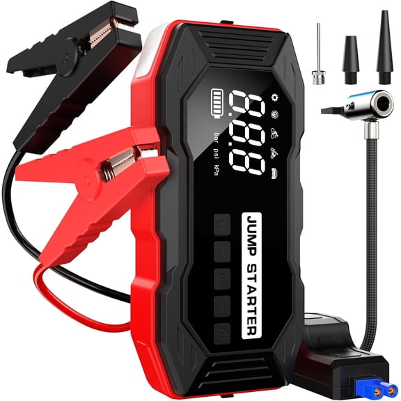 Jump Starter with Air Compressor 4000A 10000mAh 150PSI Portable Car Battery Jump Starter (All Gas/10L Diesel)