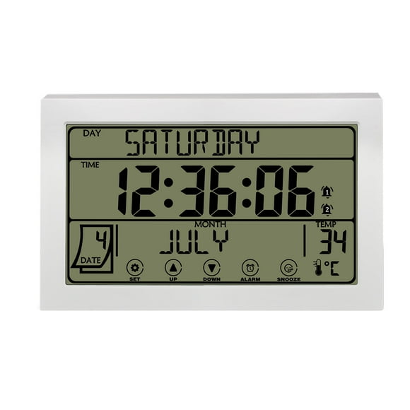 CozyQx Digital Clock Wireless indoor/Outdoor Temperature atomic Clock Battery Powered with High Accuracy Sensor