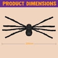 thumbnail image 5 of Halloween Decorations Outdoor Giant 125cm Black Plush Spider Prop Realistic Spider with Red Eyes Poseable Legs Party Scary Decor for Yard, 5 of 7