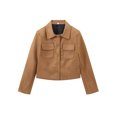 thumbnail image 2 of HH TRAF 2024 Chaqueta de gamuza de otoño para mujer Moda Sólido Un Solo Pecho Cárdigan Corto Tops Mujer Abrigo Superior Versátil Femenino, 2 of 5