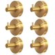 thumbnail image 1 of Ganchos con ventosa Shimeyao de acero inoxidable dorado, paquete de 6, 1 of 6