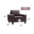 thumbnail image 2 of Glory Furniture G464A-C Dark Brown Club Chair, 2 of 5