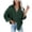 Green, variant on Women Blouse Chiffon Career Loose Fashion Casual Long Sleeve Shirts Tops T Shirt for Women Summer M