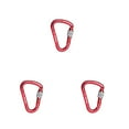 thumbnail image 3 of Wweixi 1/2/3 Mousqueton Résistant à l'Usure Technologie Avancée Grand Application Coloré Résistance aux Impacts Renforcée Pinces à Carabiner pour Extérieur Rouge 3 Pcs, 3 of 6