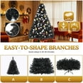 thumbnail image 4 of Uforic 6ft Artificial Christmas Tree with 818 Branch Tips & Foldable Base, Black, 4 of 8
