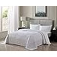 thumbnail image 3 of Beatrice Home Fashions Wedding Ring Chenille Bedspread, Queen, White, 3 of 4