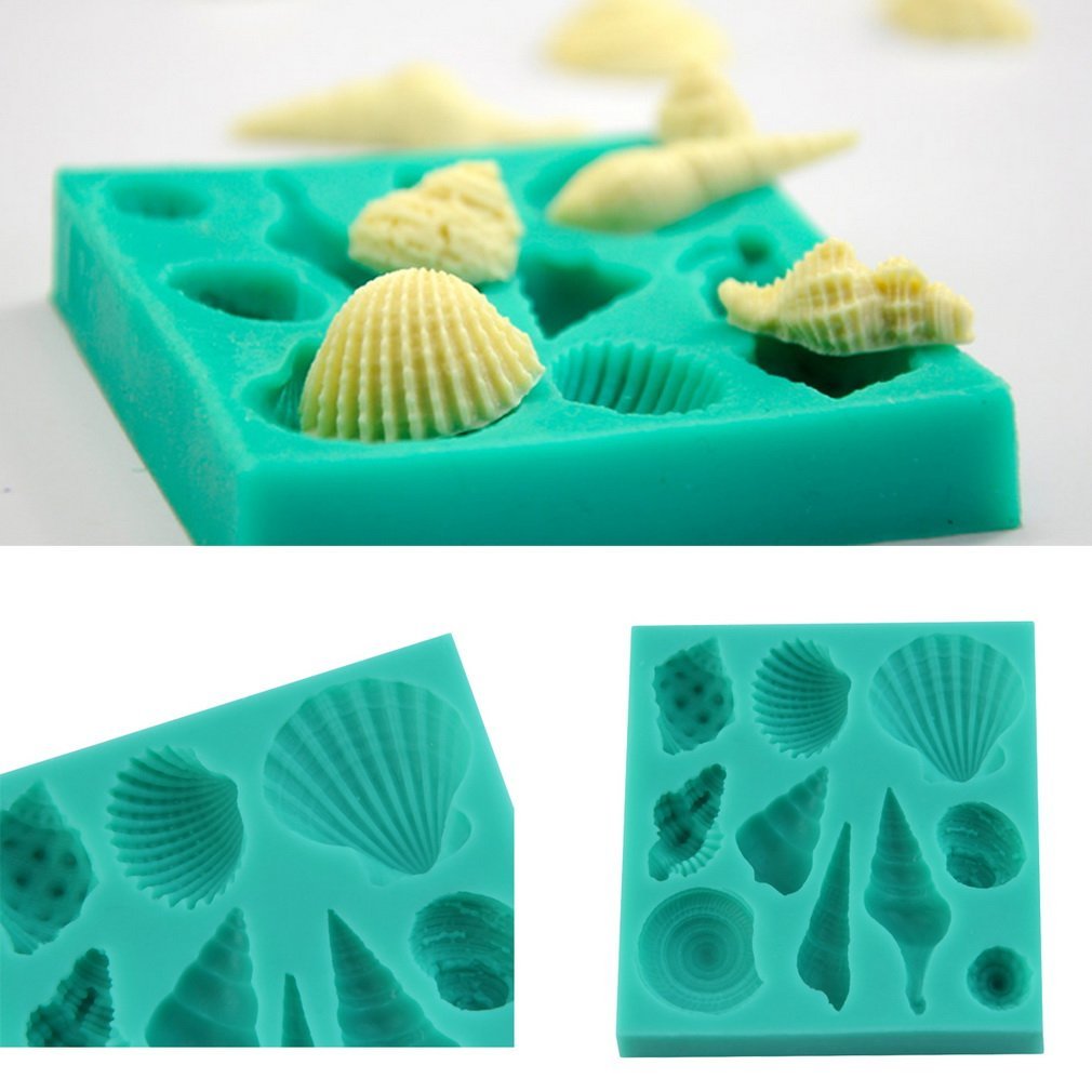 Cute Romantic Seashell Sea Shell Silicone Cake Mould Chocolate Fondant