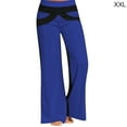 thumbnail image 3 of Qarigey Pantalones de mujer Pantalones deportivos Pantalones sueltos Pantalones de chándal informales de pierna ancha sueltos Prendas para la parte inferior del cuerpo azul XXL, 3 of 4