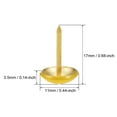 thumbnail image 3 of Uxcell 0.43''x0.67'' Upholstery Nails Tacks Round Head Thumb Push Pins Iron Yellow 100Pcs, 3 of 5