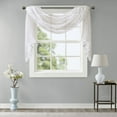 thumbnail image 2 of Madison Park Modern Curtain Diamond Sheer Embroidered Window Scarf,  50"x144", White, 2 of 5