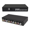 thumbnail image 4 of 2 in 1 Out AV Switch Selector Box 2 Port 3RCA AV Audio Video Switch Splitter Hub Switcher for DVD Player STB HDTV TV Box,1 * Audio Video switcher,Black, 4 of 8