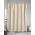 thumbnail image 5 of Shower Curtain Beige Linen Texture Bathroom Curtains with Hooks, Waterproof Fabric Farmhouse Solid Color Bath Shower Curtains Set for Bathroom Bathtubs Decor 36x72 Inch, 5 of 8