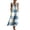Blue, variant on Zpzdpjkx Women's Summer Boho Floral Tank Dress Lightweight Button Front Pocketed Casual Loose Beach Maxi Dress Multicolor 2XL