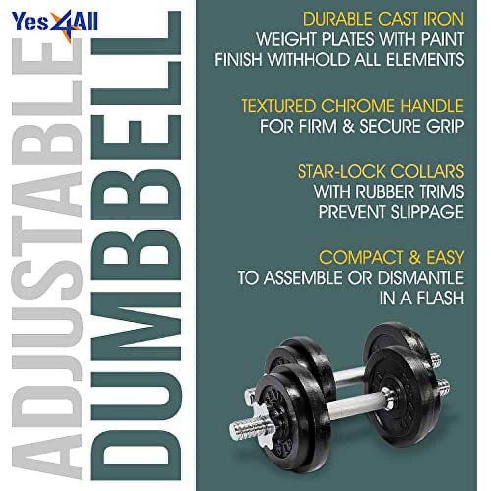 Yes4All Adjustable Dumbbell 40.00 lbs