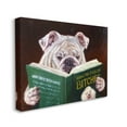 thumbnail image 3 of Stupell Industries White Bulldog Funny Humor Reading Book Canvas Wall Art, 40 x 30, Design by Lucia Heffernan, 3 of 5