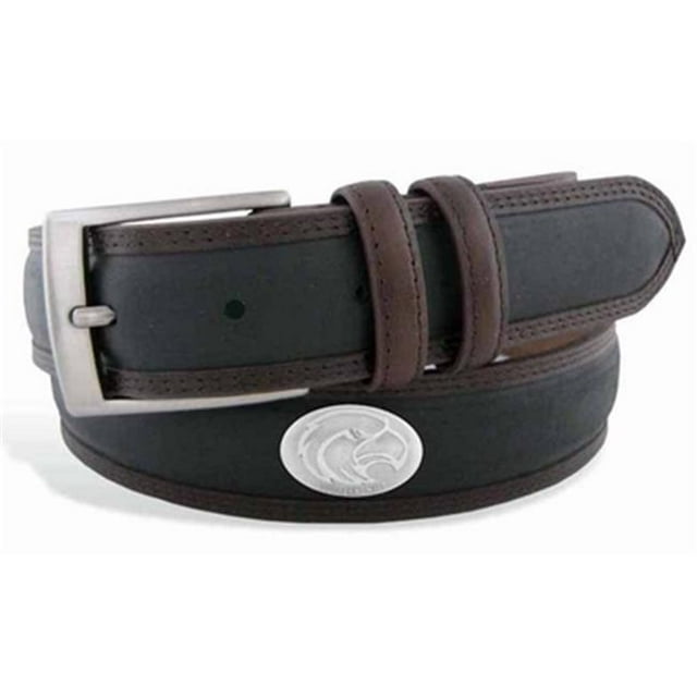 ZeppelinProducts SMS-BBLPS-BLK-38 Southern Miss Concho Two Tone Leather Belt- 38 Waist