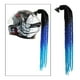 thumbnail image 4 of Casco unisex para adultos con rampa degradada, cola de caballo, peluca rizada para motocicleta Negro lago azul, 4 of 9