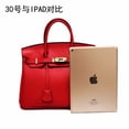 thumbnail image 4 of 2024 Bolso de mujer de cuero genuino de nuevo estilo europeo y americano, primera capa de piel de vaca, bolso de platino con patrón de lichi a la moda, bolso de hombro para mujer, 4 of 4