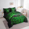 thumbnail image 4 of Feelyou Green Fahion Automobile Twin Bedding Sets 7-Piece, Square Honeycomb Bedding Comforter Set, Teens Kids Boys Girls Reversible Sheet Sets, Lightweight Room Decor, 4 of 9