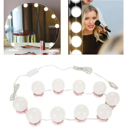 HURRISE Hollywood Style LED Bulbs Mirror Light Vanity Mirror Lights LED Lamp Kit Lens Headlight LED Bulbs