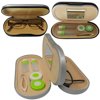 Evelots Contact Lens Case-Double Sided-Mirror-Rigid Out/Soft In-Travel-3 Colors