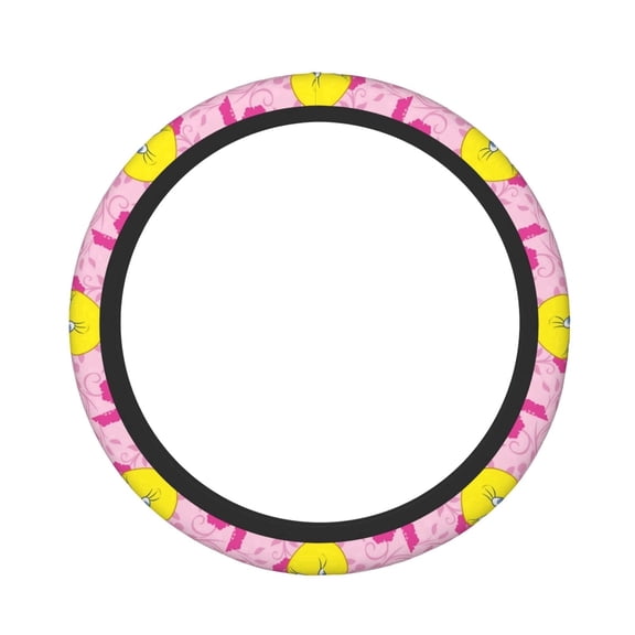 Cartoon Birds Elastic Steering Wheel Cover Stylish Neoprene Decorative Car Accessories for Universal Auto