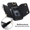 thumbnail image 6 of ShellTech for iPhone Xs Max Case with Card Holder and Strap - Zipper Pocket,Crossbody Lanyard Strap,Credit Card Holder,Stand Ring,Cute Phone Wallet Case for Women,Black, 6 of 10