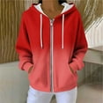 thumbnail image 2 of Women’s Zipper Hoodies Lightweight Long Sleeve Sweatshirt Comfy Soft Fashion Fall Jackets for Women with Pockets, 2 of 8