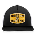 thumbnail image 2 of Men's Fanatics Black/White Boston Bruins Foam Front Patch Trucker Snapback Hat, 2 of 4