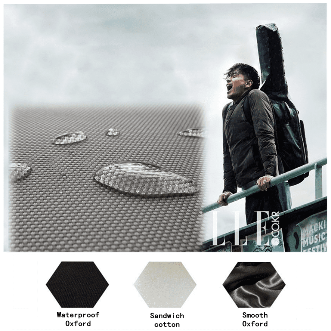 Electric Bass Bag Electric Bass Case Waterproof Oxford Cloth 0.35 Inch Extra Thick Sponge Overly Padded