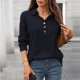 thumbnail image 2 of Sudadera con cremallera para mujer,Blusa informal de manga larga para mujer, cuello redondo, botones delanteros, tela de imitación, ideal para el hogar y el uso diario, sopatenor, 2 of 8
