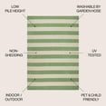 thumbnail image 3 of JONATHAN Y SANTA MONICA 8 x 10 Area Rug, Negril Two-Tone Wide Stripe - Green/Cream, SMB203D-8, 3 of 9
