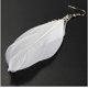 thumbnail image 5 of boucles D'oreilles En Plumes D'ailes D'ange Bohemian White Feather Dangle Eardrop Ligero Drop Dangler Ornements Exquis Faits La Main Bijoux, 5 of 5
