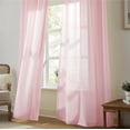 thumbnail image 4 of Extra Long Pinch Pleated Sheer Window Treatments in Blush Pink 42x108 Inch, 4 of 6