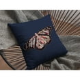 thumbnail image 5 of Amrita Sen Rustic Butterfly 16" Suede Double Sided Zippered Pillow in Blue, 5 of 5