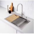thumbnail image 2 of Glacier Bay 4309F-2 Zero Radius 32" Drop-In Single Bowl Workstation Kitchen Sink, 2 of 4