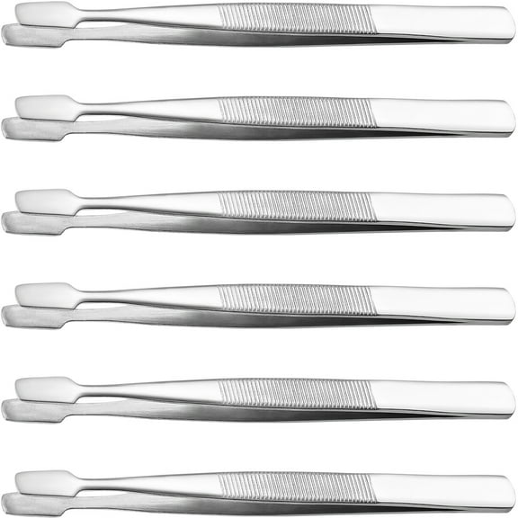 6 Pcs False Eyelash Auxiliary Clip Lash Tweezers Anti-Static Tweezers Precision Tweezers Lash Stuff Non-slip Tweezers