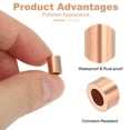 thumbnail image 3 of Uxcell Wire Rope Stop Sleeve, Copper Crimping Loops Sleeve Round Crimp Ferrules for Wire Rope and Cable Ferrule 3/16"(4mm), 3 of 7