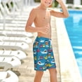 thumbnail image 6 of Rocae Transportations With Animals for Teen Beach Trunks Boys Swim Trunks with Compression Liner Quick Dry Board ShortsSmall, 6 of 9