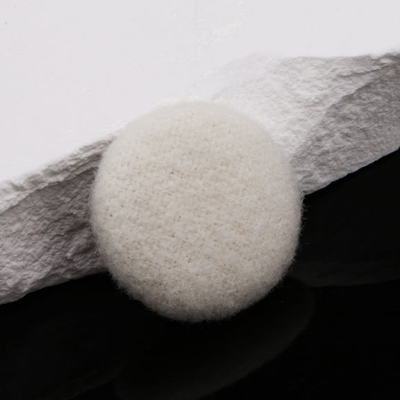 suxuMhao Plush Buttons, 50-Piece 28L Off White Sewing Fasteners, Button Set for Fabric, Decorative & Craft Sewing Buttons, Reusable Fabric Fasteners with Polyester & Metal Material