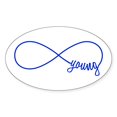 thumbnail image 1 of CafePress - Forever Young Sticker - Sticker (Oval), 1 of 1