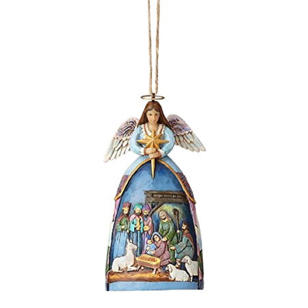 Jim Shore HWC Angel with Nativity Scene Christmas Tree Ornament 4059765