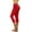 Red, variant on Fashion Casual Women Solid Span Ladies High Waist Wide Leg Trousers Yoga Pants Capris