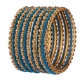 thumbnail image 5 of Efulgenz Indian Oxidized Jewelry Indian Bangle Set Plain Velvet Bangles with Crystal Rhinestone Bangles Bohemian Bracelet Metal Bangle Set Statement Jewelry for Women (26 Pcs), 5 of 6