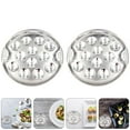 thumbnail image 3 of 2pcs Practical Restaurant Escargot Plate Barbecue Escargot Stainless Steel Dish, 3 of 9